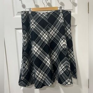 Ann Taylor plaid a line skirt